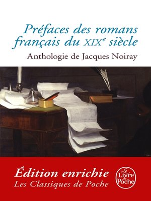 cover image of Préfaces des romans français du XIXème siècle